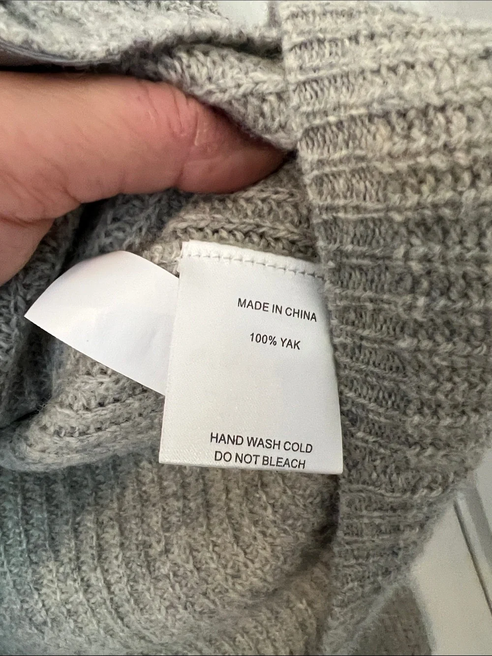 Quince 100% Yak Soft Rib Crew Cardigan in Warm Heather Grey size Small